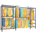 Heavy Duty Expandable Clothes Rack - Black Freestanding Garment Organizer