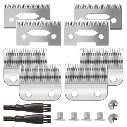 4 Pack Professional Replacement Clipper Blades,Precision 2 Holes Adjustable Hair Clipper Parts Blade for 5-Star Senior, Magic Clip, Reflections Senior