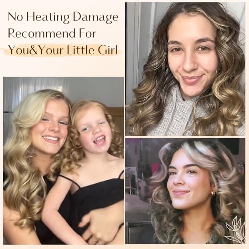 Heatless Satin Hair Curlers & Overnight Bonnet - No Damage, Soft Silk Styling