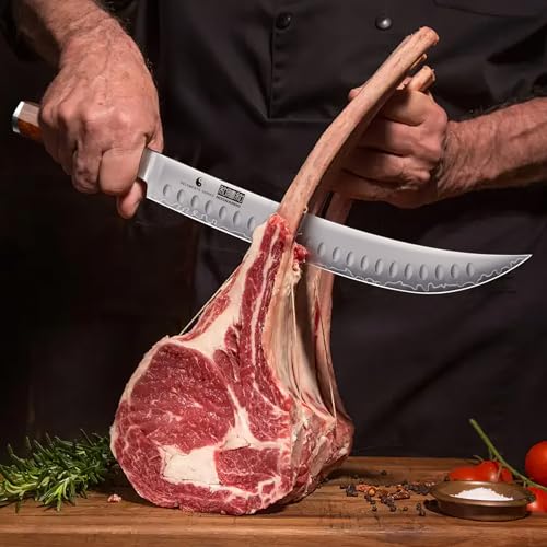 HOSHANHO 12" Brisket Slicing Knife - Butcher Breaking Knife for Meat & BBQ (11.9" variant)