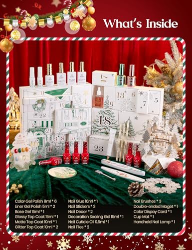 Beetles Merry Glitzmas Gift Box Gel Nail Polish Set - Festive Holiday Manicure Kit