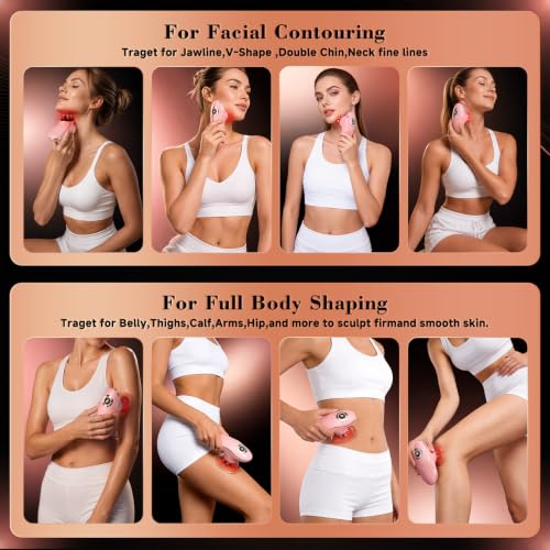 Electric Lymphatic Contour Face & Body Brush Pink for Jawline, Neck & Body