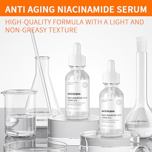 Niacinamide 10% + Zinc 1% Serum, Anti-Aging Niacinamide Serum for Face, 2PCS Moisturizing Facial Serum for All Skin Type, Women Face Skin Care.