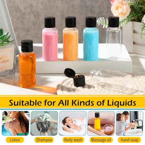 Mimorou Black Cap Clear Boston Round 1oz Travel Bottle Bulk 150 pcs