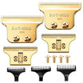 2215 Adjustable Replacement T Wide Blades compatible with Wahl 5 Star Serise Detailer Li Trimmer 8081 and 8171 Models (Gold(2PCS))