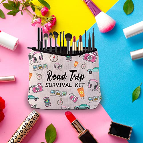 PWHAOO Friend Trip Makeup Bag Trip Survival Bag Cosmetic Bag Adventure Lover Gift Explore Gift (Trip B)