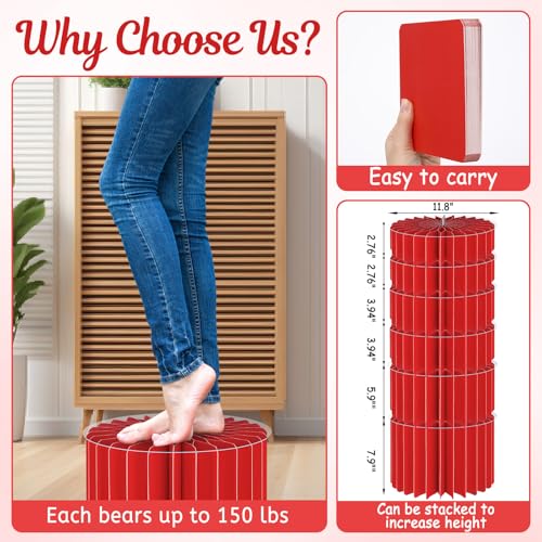 6-Pack Foldable Cake Display Risers for Catering & Dessert Tables