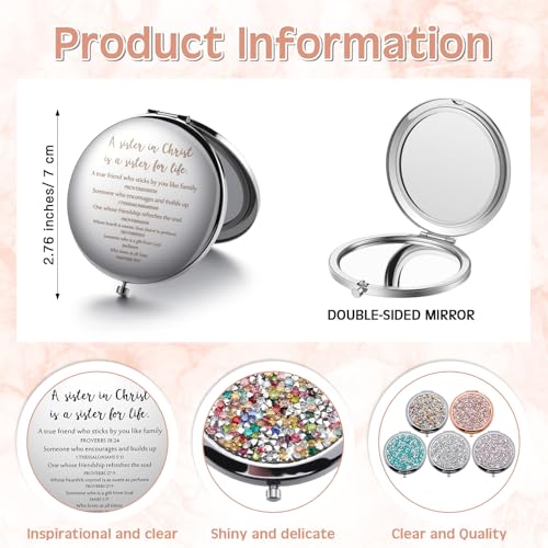 Christian Graduation Gifts for Women - Sister in Christ Compact Mirror Set (Multicolor, 10 Pack)