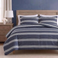 Nautica Twin XL Comforter Set with Matching Sham - Navy Stripes