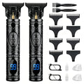 Saoilli 2 Pack Beard Trimmer for Men, Zero Gapped T-Blade Clippers, Cordless