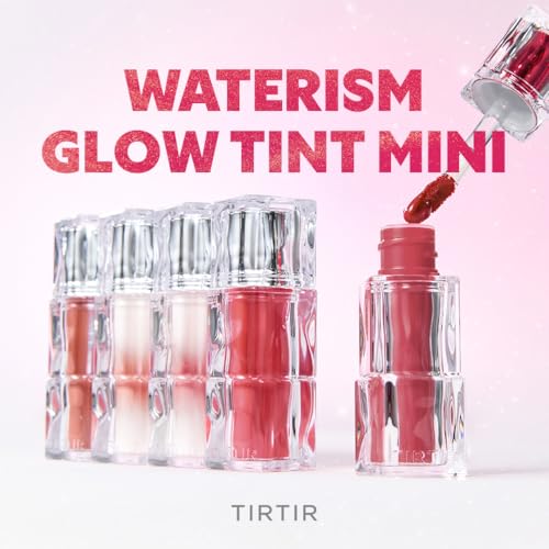 TIRTIR [*Mini Size Waterism Tinted Lip Gloss #07 Cassis Plum, 0.06 Fl Oz ? Kiss Ready Lipgloss, 12H Long Lasting Non Sticky Natural Tinted Glow Korean Multiuse Cheek and Lip Tint for Women gift