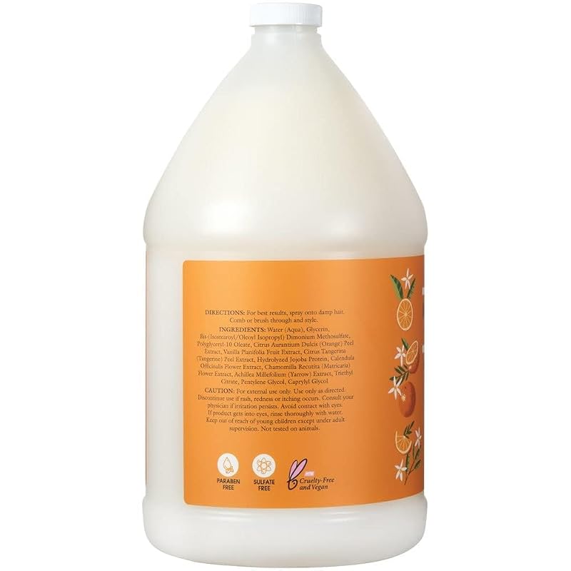 Gallon Kid's Detangling Spray Refill (128 oz) - Citrus Scent, 100% Vegan & Cruelty-Free