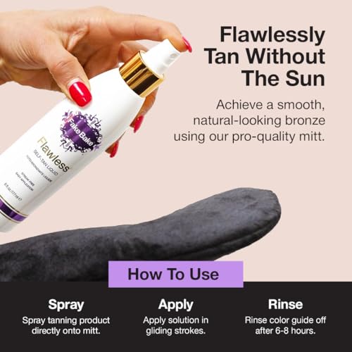 Fake Bake Ultimate Tanning Professional Mitt Sunless Tanner Face & Body Applicator Re-Usable, Durable & Machine Washable - Hand Protection Glove for Self Tanners Lotion, Foam & Mousse