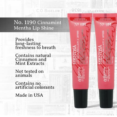 Cinnamint Mentha Lip Shine Balm Trio - Hydrating Natural Lip Gloss Set