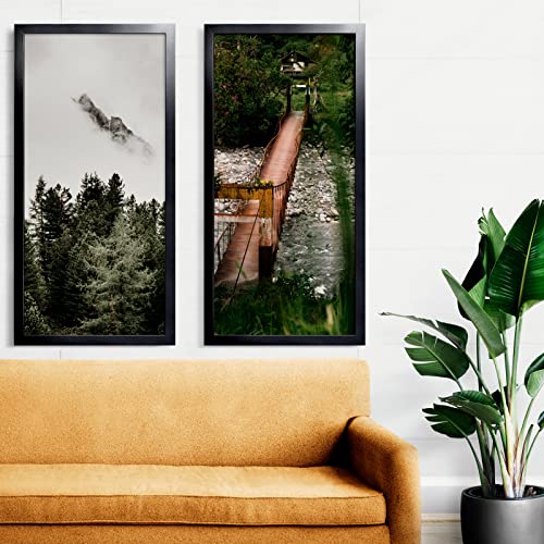 Black 24x48 Inch Large Poster Frame - Gallery Style Wall Art & Photo Frame