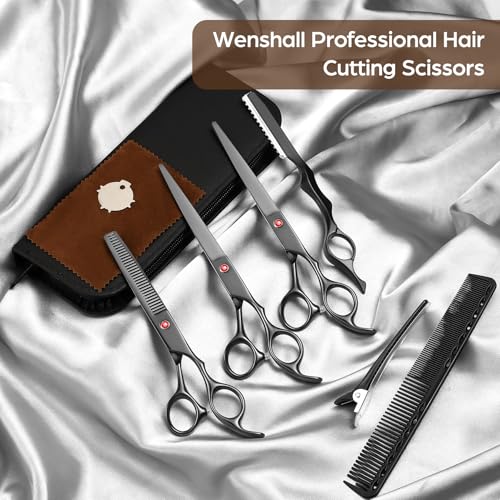 Professional Hair Cutting Scissors Set 7.8 Inch Thinning & Straight Shears
