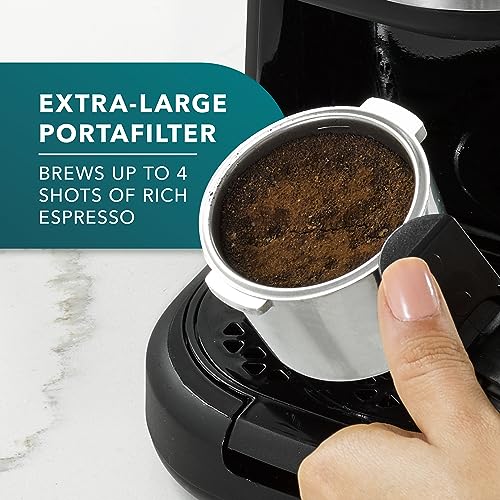 Mr. Coffee 4-Shot Steam Espresso & Cappuccino Maker Without Glass Carafe