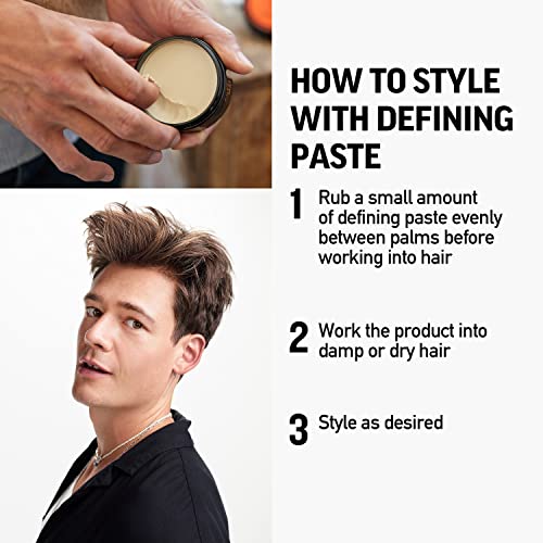 Men's Hair Defining Paste - Medium Hold, Low Shine, 3 Oz Pack of 2 - Old Version