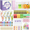 Purple 80-Piece Spa Party Favors Set with Face Masks, Lip Balm & More - Girls Gift