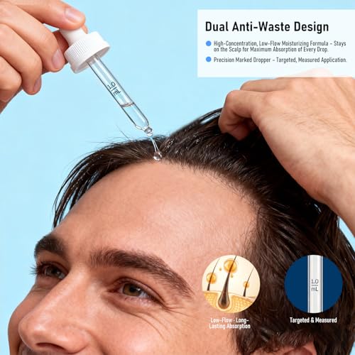 Minoxidil Hair and Beard Growth Serum 4-Pack - Fast Absorbing, Unscented, 8.12 fl oz