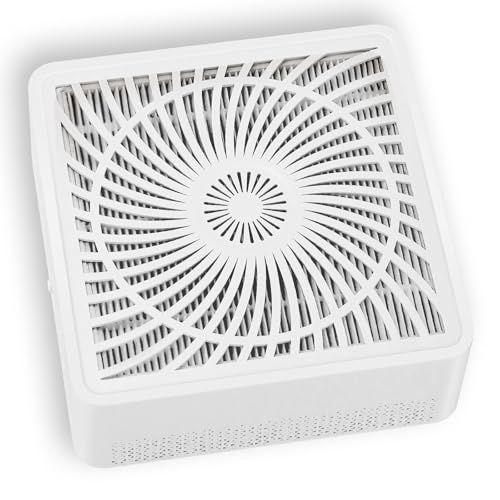 Nail Dust Collector Rechargeable, Powerful Suction Cordless Nail Vacuum Fan Dust Collector with 4500RPM Brushless Motor for Acrylic Nail Polishing Salon Home Use, NDC5