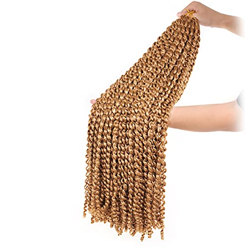 ZRQ 30 Inch Passion Twist Water Wave Crochet Hair 7 Packs of 16 Strands 27#
