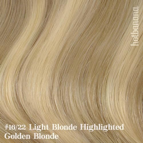 Hotbanana Ash Tone 16-Inch Clip-in Hair Extensions - Light Blonde Highlights, 120g, 7pcs