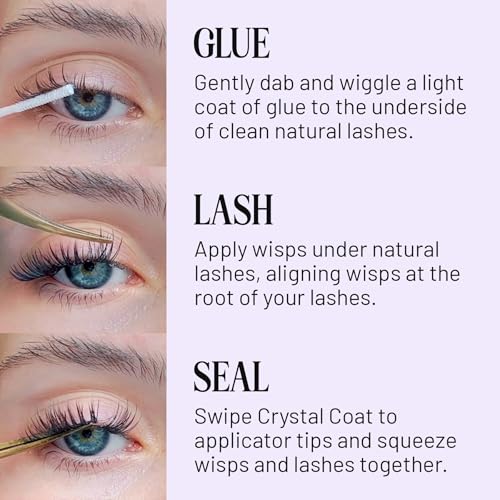 Lilac St Wispy Lash Clusters for DIY Lash Extensions - 12mm, 3 Pack