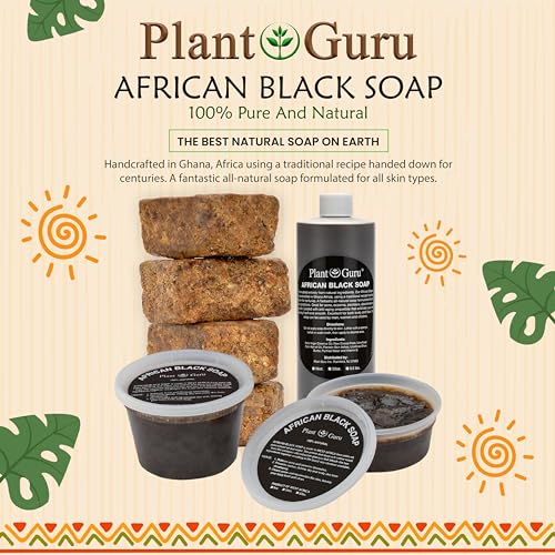 Unscented African Black Soap Paste 3.5 lbs - Natural Skincare for Face, Body & Hair - Handmade, Ghana Origin