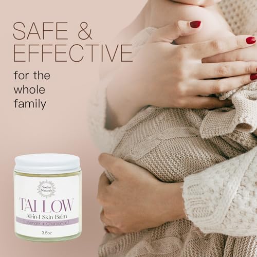 Organic Tallow Balm with Lavender & Chamomile - All-In-One Skin Moisturizer 3.5oz