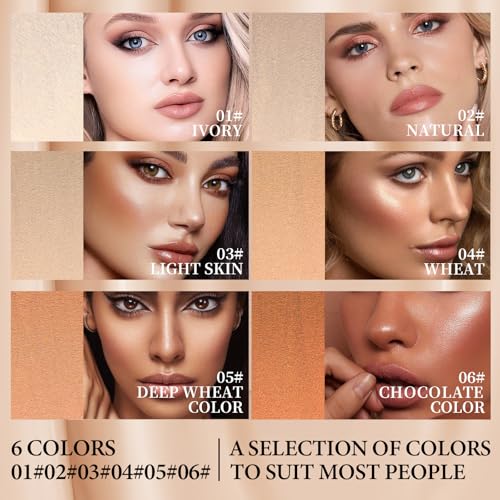 O'CHEAL Face Foundation Contour Stick Long-wear Lightweight Brighten Stick Blemish Contouring Face Concealer Beauty Makeup 04#WHEAT