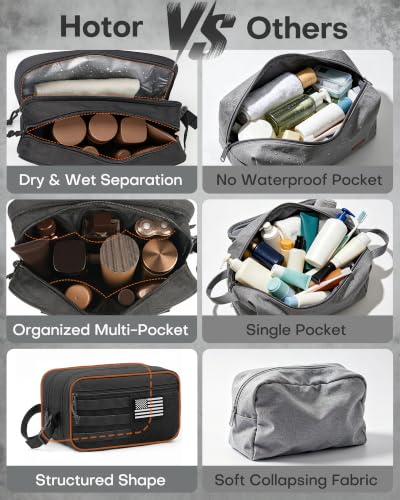 Tactical Toiletry Bag Men 11x4.5x6.1 inch Waterproof MOLLE Pouch Black