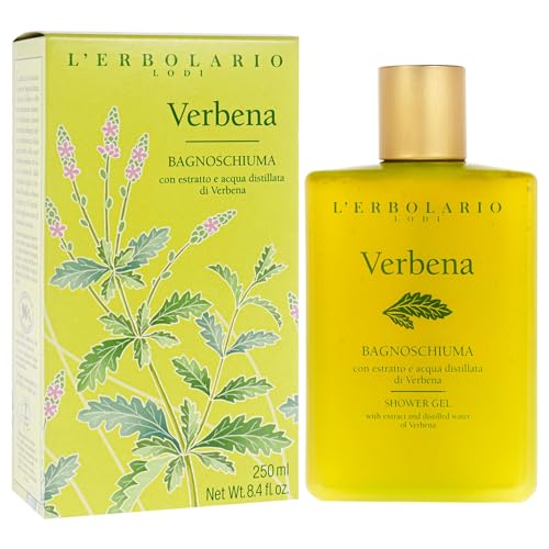 L'Erbolario Verbena Shower Gel – Toning & Revitalizing Body Wash with Citrus & Floral Scent, 8.4 oz
