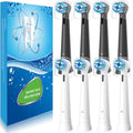 8 Pack Multi Color Replacement Brush Heads for Oral B iO Series - Compatible with iO 2-10 & 7G, With Covers, Black & White Variation