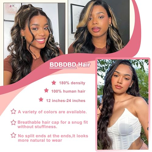 Human Hair U Part Wig 20 Inch Body Wave Natural Black 180% Density Beginner Friendly