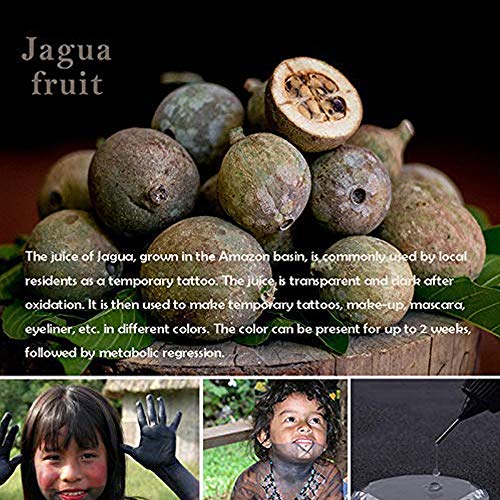 Temporary Tattoo Kit Freehand Ink Semi Permanent Tattoo Jagua Gel 40 Pcs Free Tattoo Stencils DIY Tattoos Fake Freckles Temp Tattoos for Women Kids Men - Full Kit 4 Bottles