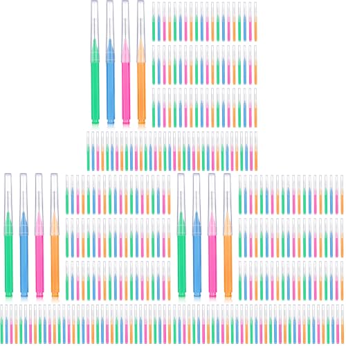 Dental Interdental Brush Toothpicks Pack of 300 - Bright Colors, Multiple Sizes