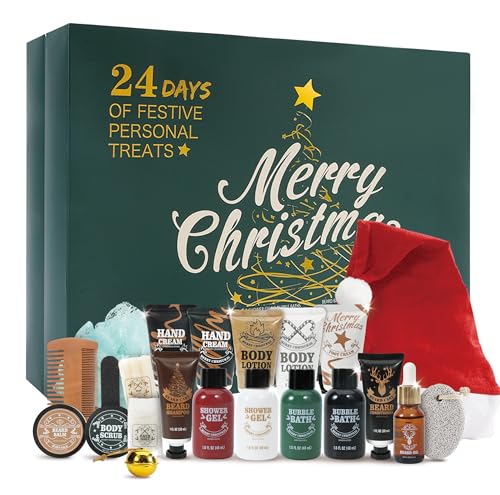 Green Men's Advent Calendar 2026 - 24 Days of Beard & Body Care Gifts