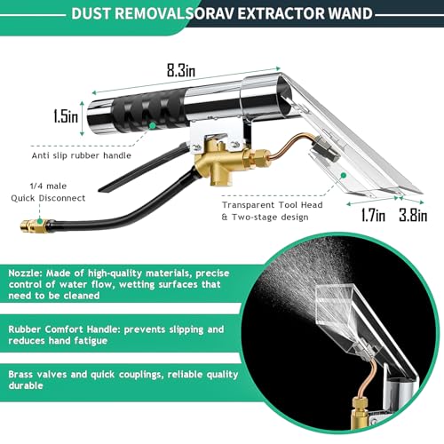 Fhyada Wet Vacuum Extractor Kit for Carpet & Auto Cleaning, 50ft Waterline