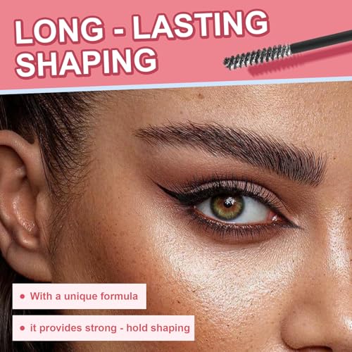 LEA II U Eyebrow Gel Clear Wax, Long-Lasting Invisible Formula, 8ml, 3-in-1 Eyebrow Styling Gel, Value Clear Formula with Spiral Brush, Professional Brow Shaping and Setting