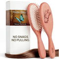 Wooden Hair Brush with Rounded Bristles - Anti-Static, Made in Germany - 1 Pack