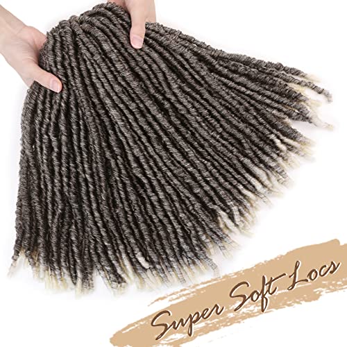 WIGNEE Faux Locs Crochet Hair 120 Strands 12 Inch Soft Synthetic Locs