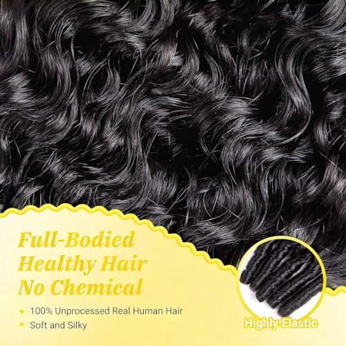 Monxaro Burmese Curly Hair Bundles 14 Inch, 1 Bundle, Wet & Wavy 100% Unprocessed Human Hair