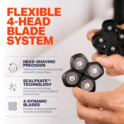Replacement Blades for Flexseries Pro Head Shaver Pack of 2 - High-Performance Men’s Head Shaving Blades - Variation 1 Count