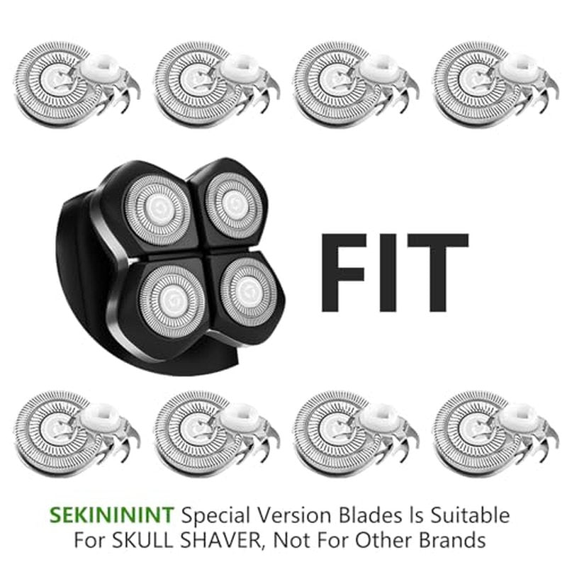 8 PCS Head Replacement Shaver Blades Compatible with Free Bird Flex Series Pro Electric Head Shaver
