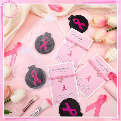 Geetery 72 Pcs Women Breast Cancer Awareness Gift Set Black Pink