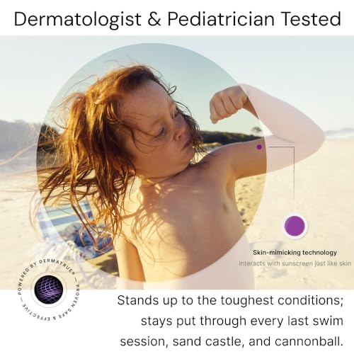 SpotMyUV UV Detection Stickers for Sunscreen with Patented Dermatrue SPF Sensing Technology, Know When to Reapply Sunscreen to Help Prevent Sunburn, 48 Count