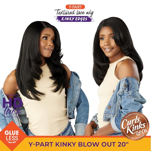 Sensationnel Kinkyedges 20-Inch Synthetic Wig Dark Brown - Blow Out, Curly Style