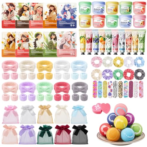 Dimore 130 Pcs Spa Party Supplies & Gifts Set for Girls & Women - Bulk Skincare & Favors
