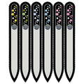 Mont Bleu Crystal Glass Nail Files Gift Set – 5+1 Free, Handmade with Swarovski, Durable & Gentle for Natural Nails